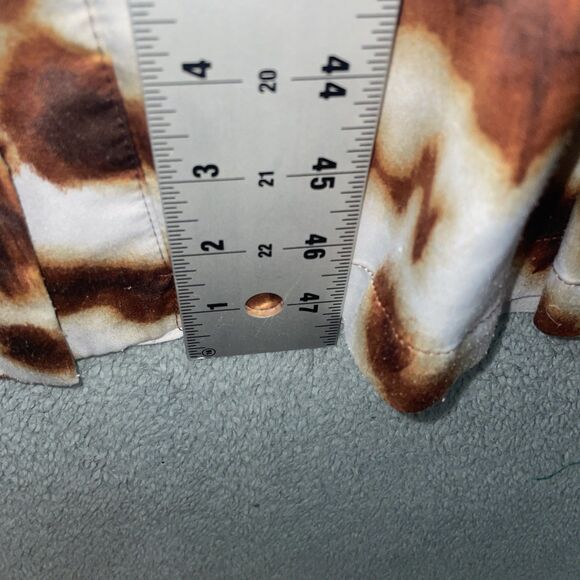 Natori Robe Womens Small Brown Animal Print Silky Satin Short Kimono Robe - Picture 5 of 11